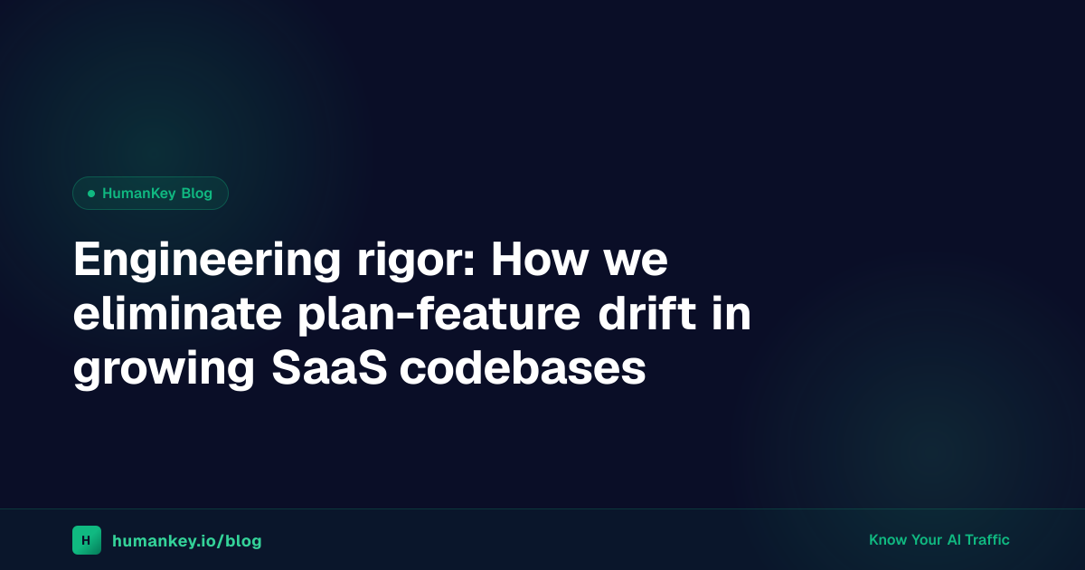 Engineering rigor: How we eliminate plan-feature drift in growing SaaS ...